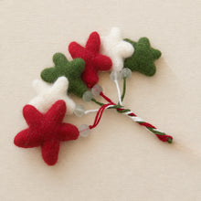 SUDARI Mini Felt Star Hanging Decoration Christmas Set 6