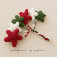 SUDARI Mini Felt Star Hanging Decoration Christmas Set 6