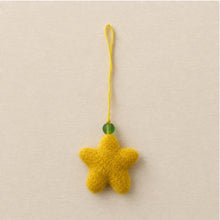 SUDARI Mini Felt Star Hanging Decoration Mustard Yellow