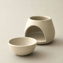 SUNU Stoneware Essential Oil Wax Melt Burner Cream Sand