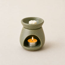 SUNU Stoneware Essential Oil Wax Melt Burner Green Cardamom
