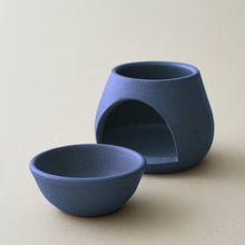 SUNU Stoneware Essential Oil Wax Melt Burner Ocean Blue