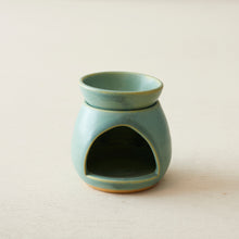 SUNU Stoneware Essential Oil Wax Melt Burner Sea Glass Green