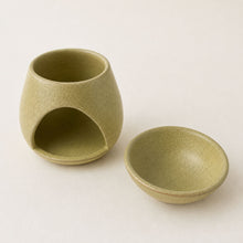 SUNU Stoneware Essential Oil Wax Melt Burner Yellow Ginger