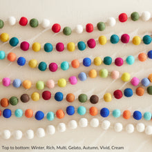 TARULATA Boho Eco Felt Ball Pompom Garland 200cm