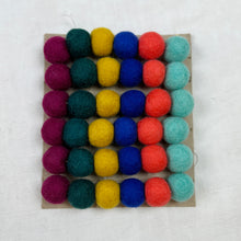 TARULATA & UTSHA Boho Felt Ball Pompom Garlands 200cm Multicolour