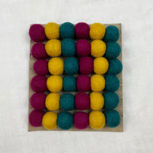 TARULATA & UTSHA Boho Felt Ball Pompom Garlands 200cm Rich