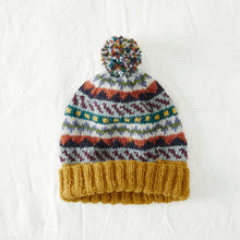 TAVAR Eco Knit Nordic Unisex Bobble Hat Waste Wool Mustard Yellow