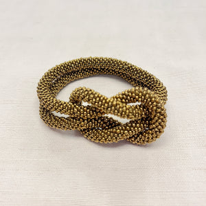 TISHA Handmade Glass Bead Knot Tube Bracelet