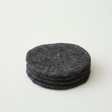 TOLA Handmade Eco Felt Coaster Vase Mat 4pc Set Dark Grey