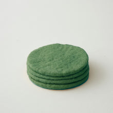 TOLA Handmade Eco Felt Coaster Vase Mat 4pc Set Ivy Green