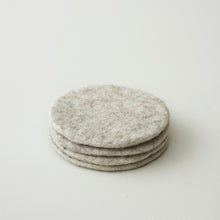 TOLA Handmade Eco Felt Coaster Vase Mat 4pc Set Natural Beige