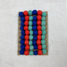TARULATA & UTSHA Boho Felt Ball Pompom Garlands 200cm Vivid