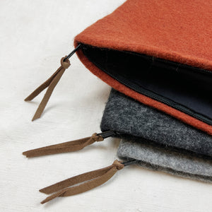 WANGDI Eco Zip Felt Document Pouch Laptop Sleeve