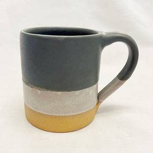 YALU Part Glazed Three Tone Ombre Stoneware Mug