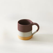 YALU Part Glazed Three Tone Ombre Stoneware Mug Mineral Brown
