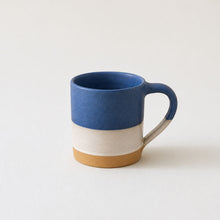 YALU Part Glazed Three Tone Ombre Stoneware Mug Ocean Blue