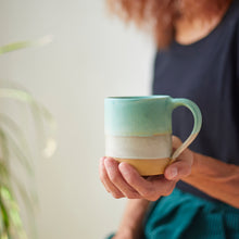 YALU Part Glazed Three Tone Ombre Stoneware Mug