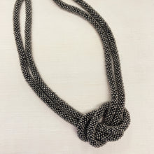 SAKHI Handmade Glass Bead Knot Tube Necklace 55cm