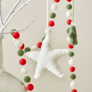 SAPNA Beaded Felt Star Christmas New Baby Decor