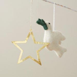 TARRA Brass Star Hanging Christmas Decor 3pc Set