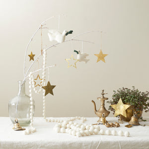 TARRA Brass Star Hanging Christmas Decor 3pc Set