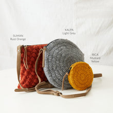 SUMAN Crochet Boho Bobble Cross Body Handbag