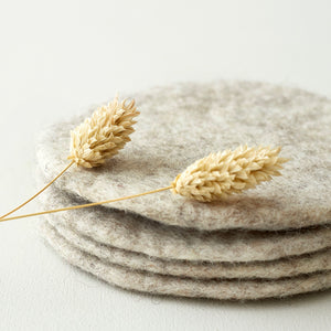 TOLA Handmade Eco Felt Coaster Vase Mat 4pc Set