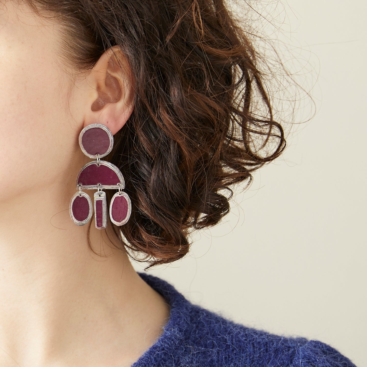 NESTA Eco Recycled Paper Chunky Statement Earrings AURA QUE