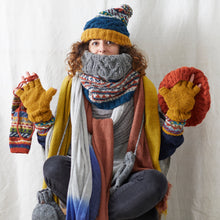 GUPTA Knit Wool Lined Mitten Fingerless Gloves