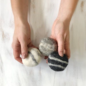 SANO Wool Felted Soap Marble Pebble 3pc Gift Set