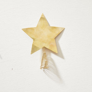 SITARA Brass Star Christmas Tree Topper Decoration