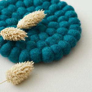 ASIK Handmade Eco Felt Ball Coaster Vase Mat