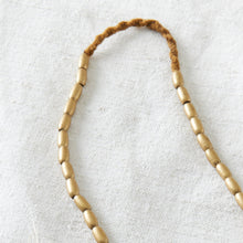 CHANDRA Handmade Minimalist Medium Oval Brass Bead Necklace