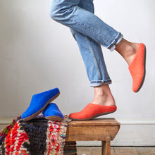 MITA Handmade Eco Felt Mule Slippers Sunrise Orange