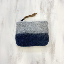 LILA Handmade Felt Ombre Two Tone Zip Purse