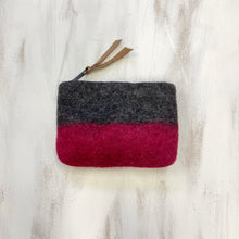 LILA Handmade Felt Ombre Two Tone Zip Purse