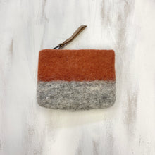 LILA Handmade Felt Ombre Two Tone Zip Purse