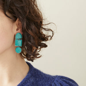 LINDIWE Eco Recycled Paper Chunky Dangle Earrings