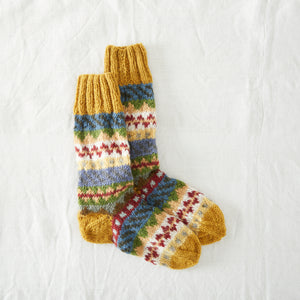 LUGA Unisex Nordic Knit Socks Eco Waste Wool