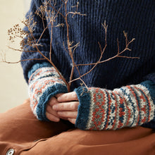 RAJA Fair Isle Knit Wool Lined Wristwarmer Gloves