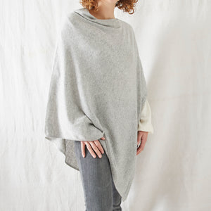 RISI Luxury Soft Fine Knit Merino Cowl Poncho AURA QUE