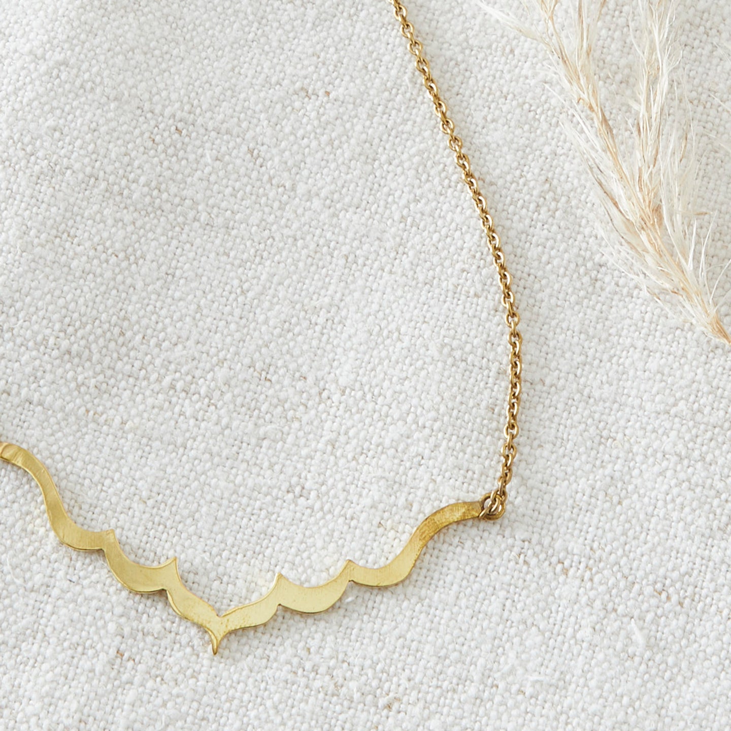 PANGA Handmade Minimalist Brass Clavicle Necklace