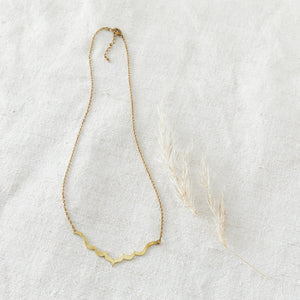 PANGA Handmade Minimalist Brass Clavicle Necklace