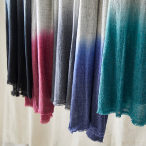 PURNA Dipdye Ombre Gift Wrapped Soft Merino Wool Scarf
