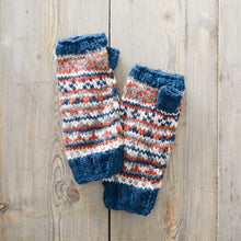 RAJA Fair Isle Knit Wool Lined Wristwarmer Gloves