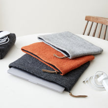 WANGDI Eco Zip Felt Document Pouch Laptop Sleeve