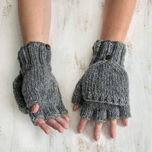 GUPTA Knit Wool Lined Mitten Fingerless Gloves