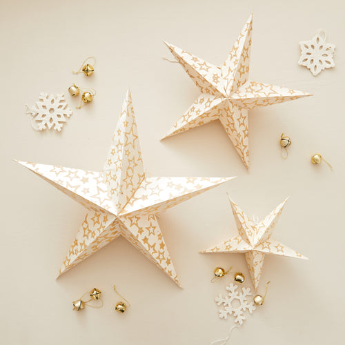 PARVESH Lokta Paper Folding Star Eco Christmas Decor