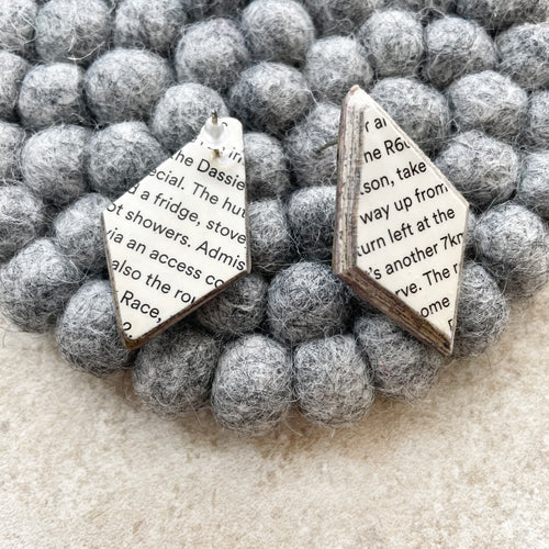 KHULU Eco Recycled Paper Diamond Stud Earrings